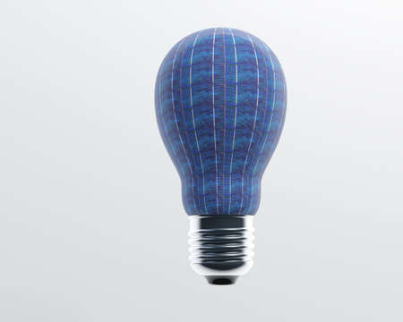 a solar panel light bulb for a new ecology conceptの写真素材