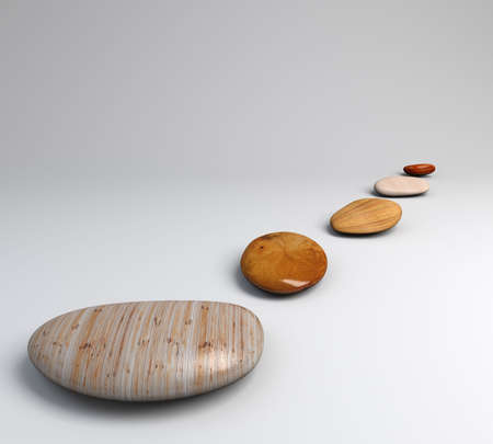 some different stone of wood for zen and tranquilityの写真素材