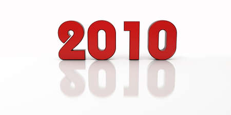 the celebration of the new year's day in 2010, in redの写真素材