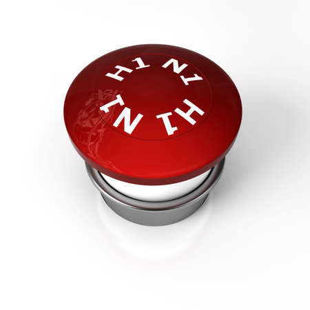 an stop warnig button of flu H1N1の写真素材