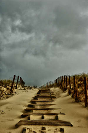 A beach with lot wind in HDR viewの写真素材