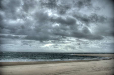 A beach with lot wind in HDR viewの写真素材