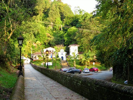 Humilladero bridge in puepaito de popayanのeditorial素材