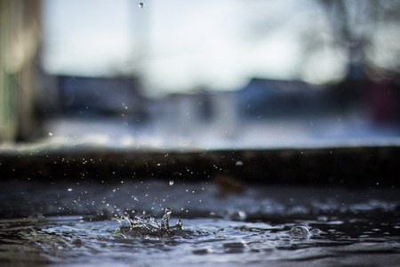 droplets of waterの写真素材