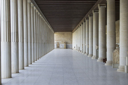 Stoa of Attalos in Athens, Greeceの写真素材