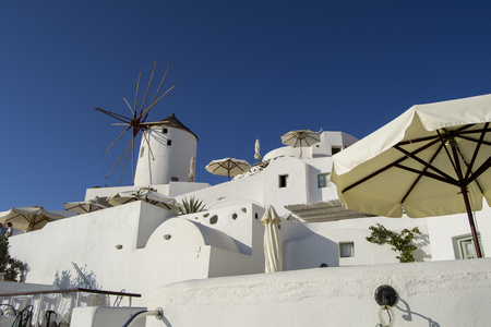 Mill house in Oia, Santorini island in Greeceのeditorial素材