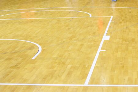 basketbal court in the gymの写真素材