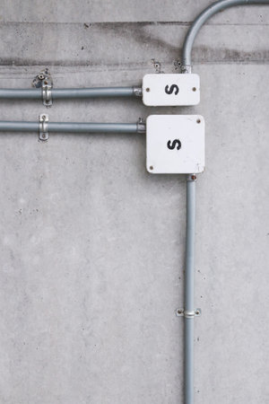 metal pipe on the wall