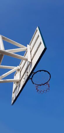 Basketball hoop The sky is clearの写真素材