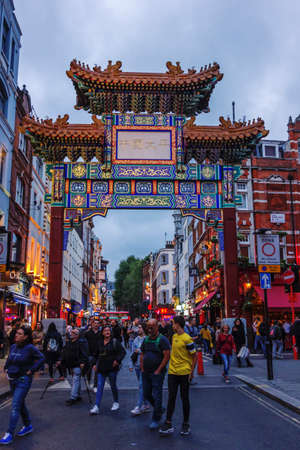 Entrance into China Town in London, United Kingdom.のeditorial素材