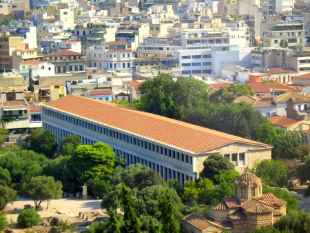 Roman agora of Athensの写真素材