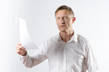 business man with papersの写真素材