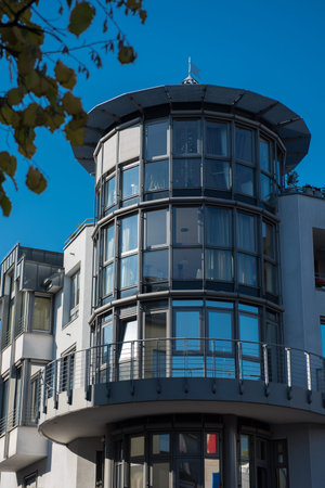tower of a modern city building with offices