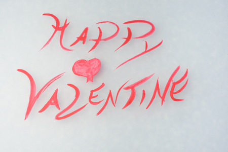 greeting card for valentine's day with heartの写真素材