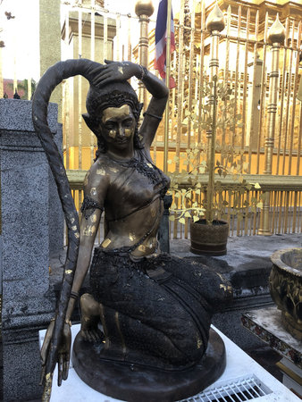 Phra mae thorani at Thai temple.