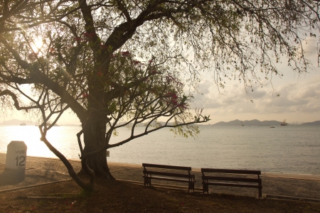 Sunrise at Sichang Island,Chonburi,Thailandの写真素材