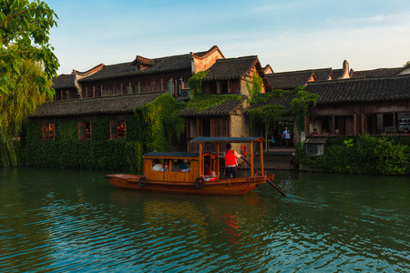 Scenic view in the Wuzhen, Zhejiang, Chinaのeditorial素材