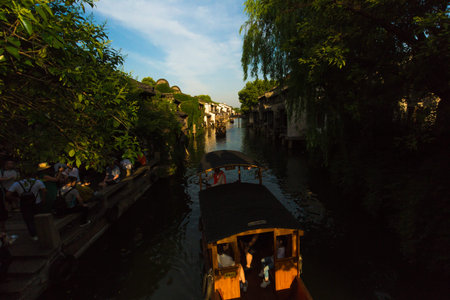 Scenic view in the Wuzhen, Zhejiang, Chinaのeditorial素材