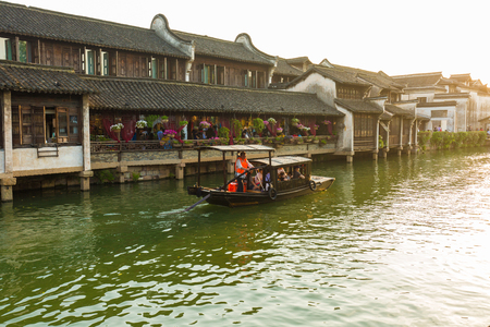 Scenic view in the Wuzhen, Zhejiang, Chinaのeditorial素材