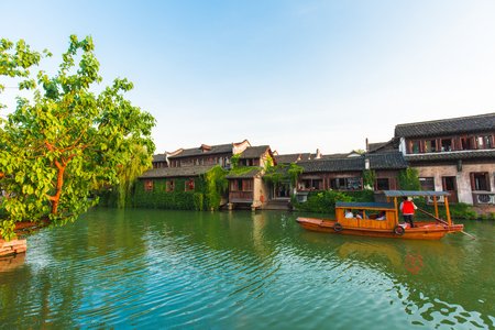 Scenic view in the Wuzhen, Zhejiang, Chinaのeditorial素材