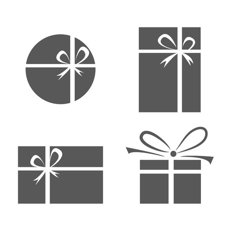 Set of gift box icons vectorのイラスト素材