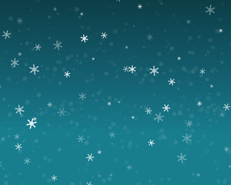 Snow fall in blue sky, Christmas night background, vectorのイラスト素材