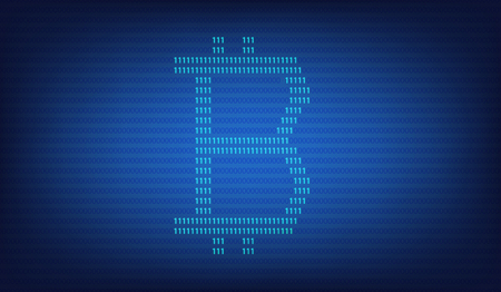 Cryptocurrency, Bitcoin background, vector art designのイラスト素材