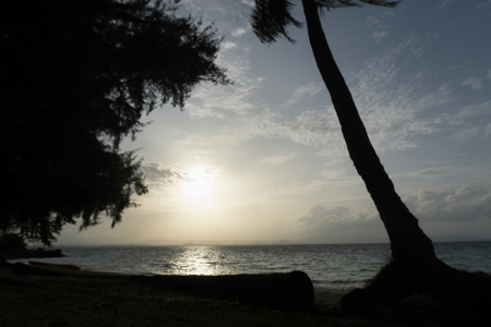 Sand, Beach and sky in sunset timeの写真素材