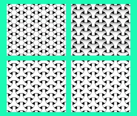 Seamless geometric stencil pattern, vector art designのイラスト素材