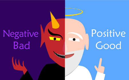 God and Evil in same person, Surreal faces vector art