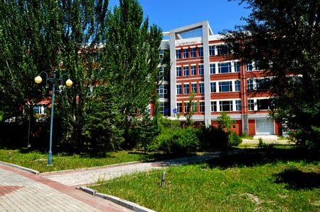 Building surrounded by treesのeditorial素材