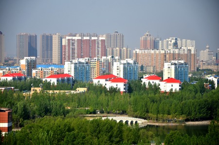 View of buildings in a suburb areaのeditorial素材