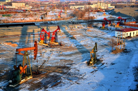 Snow production landscapeのeditorial素材