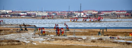 Oil city sceneryの写真素材