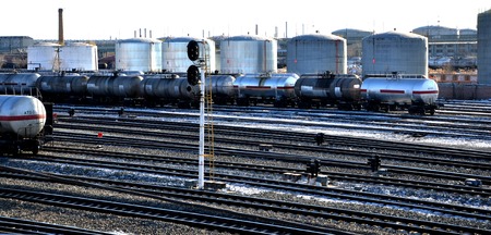Railway fuel storage tanksのeditorial素材