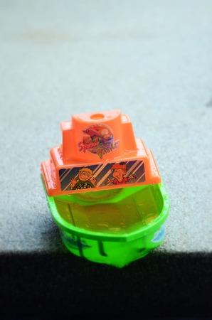 Pool Toys  Boat Orange Greenの写真素材