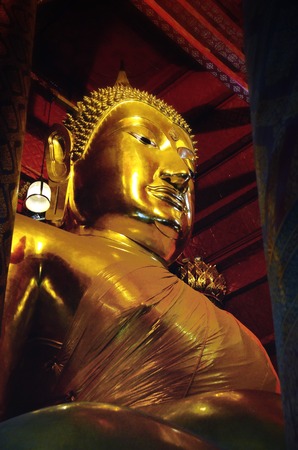 Buddha statue ayutthaya wat-yai-chai-mongkolの写真素材