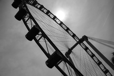 Singapore flyer black and whiteのeditorial素材