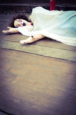 Halloween Doll woman creepy zombieの写真素材