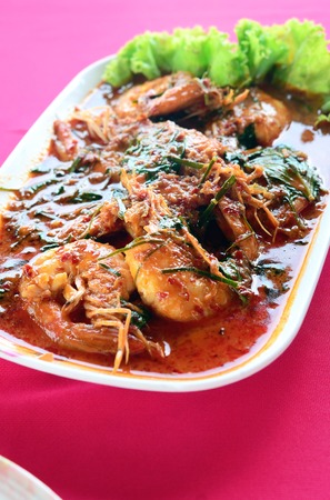 Prawn thai with chili Shrimp Curryの写真素材