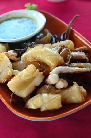 fresh grilled octopus with garlic