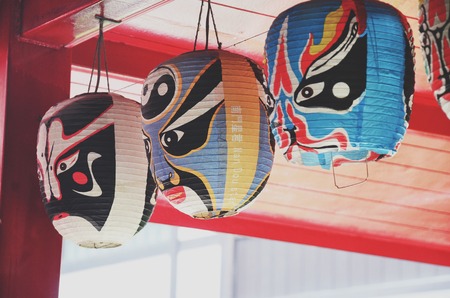 japanese mask ,selective focus at japanese maskの写真素材