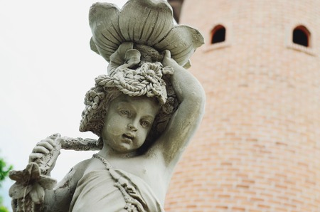 Beautiful Sculpture Cubic's statueの写真素材