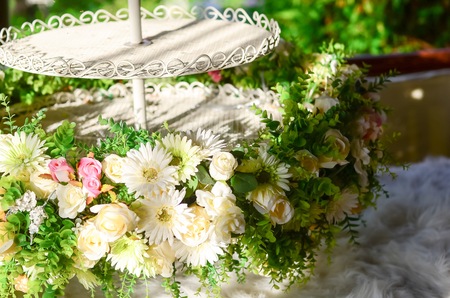 flowers a beautiful ornament in a weddingの写真素材