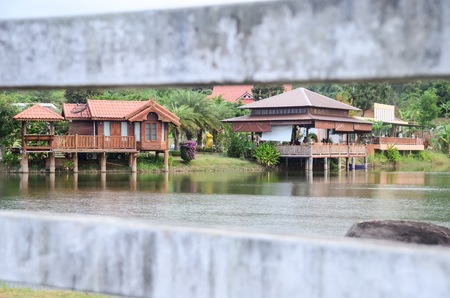 House Thailand style in forest on mountainの写真素材