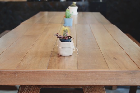 Top of table with Bar Cafe Restaurant blurred backgroundの写真素材