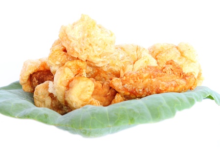 Streaky pork with crispy cracklingの写真素材