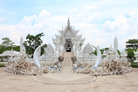 Wat Rong Khun,Chiangrai, Thailandの写真素材