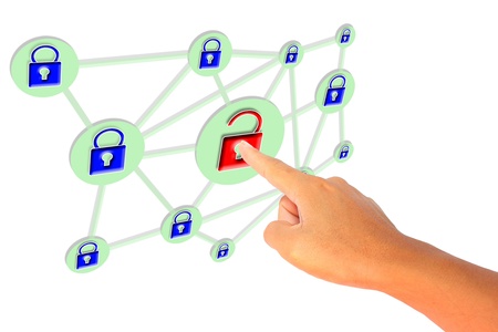 Hand Point Keyの写真素材