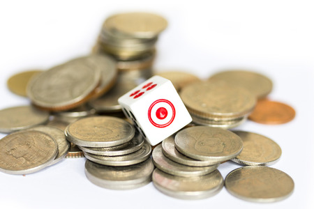 Dice and coinsの写真素材